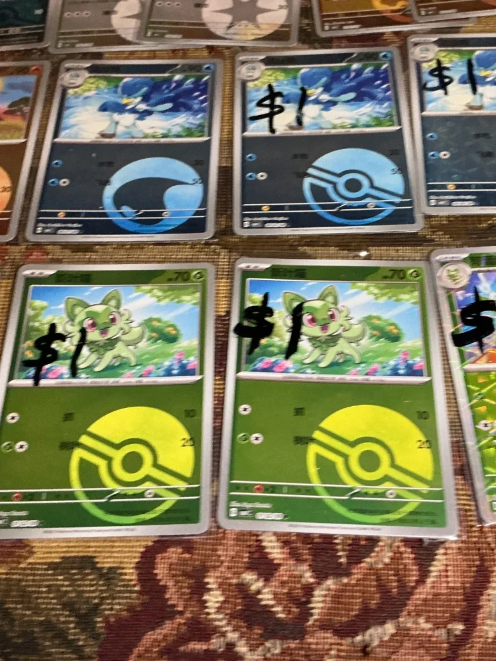 23 Chinese Pokemon holo and reverse holos pokeball symbol Rotary and Ex cards